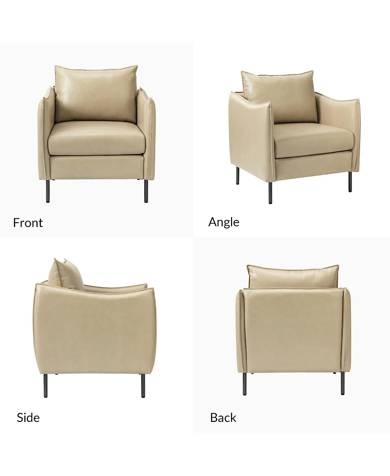 Hope Comfy Living Room Armchair with Metal Legs