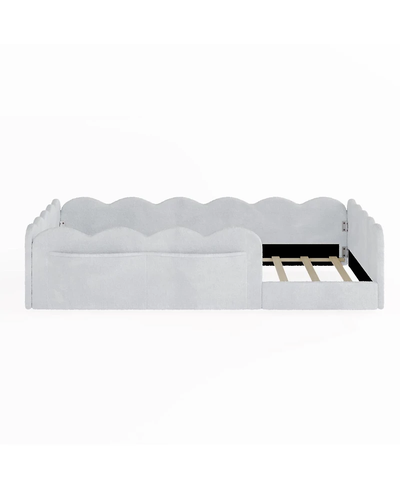 Streamdale Furniture Twin Size Upholstered Floor Bed