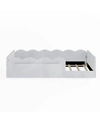 Streamdale Furniture Twin Size Upholstered Floor Bed