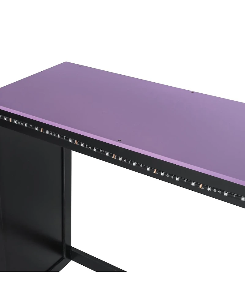 Streamdale Furniture L-Shaped Twin Gaming Loft Bed with Rgb Lights, Usb, and Storage