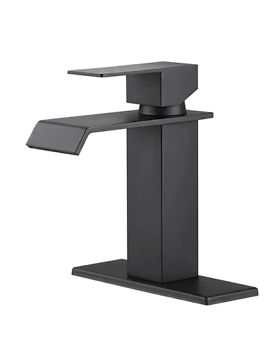 Thirtypeachy Single Handle Waterfall Bathroom Sink Faucet, Stainless Steel, Corrosion-Resistant Vanity Faucet