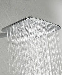 Thirtypeachy Wall-Mounted Shower System with Rain Shower Head, Hand Shower and Slide Bar, Self-Cleaning Nozzles