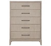 Sadie Collection 5 Drawer Hardwood Oak Veneer Felt-Lined Drawer Chest, Macy's Exclusive