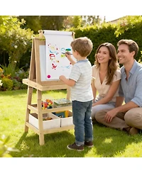 Sugift Double-Sided Art Easel with Paper Roll