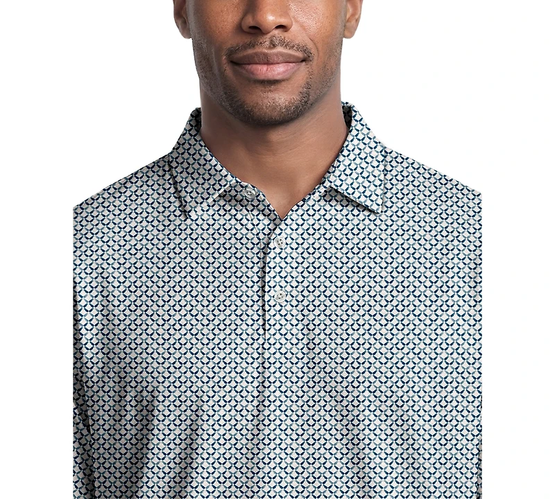 Pga Tour Men's Classic Geometric Print Regular-Fit Polo Shirt