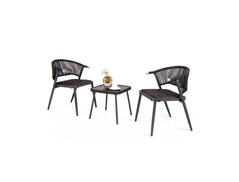 Boyel Living Patio Rattan Furniture Set for Backyard Poolside