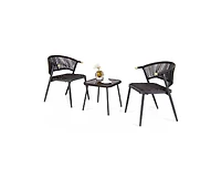 Boyel Living Patio Rattan Furniture Set for Backyard Poolside
