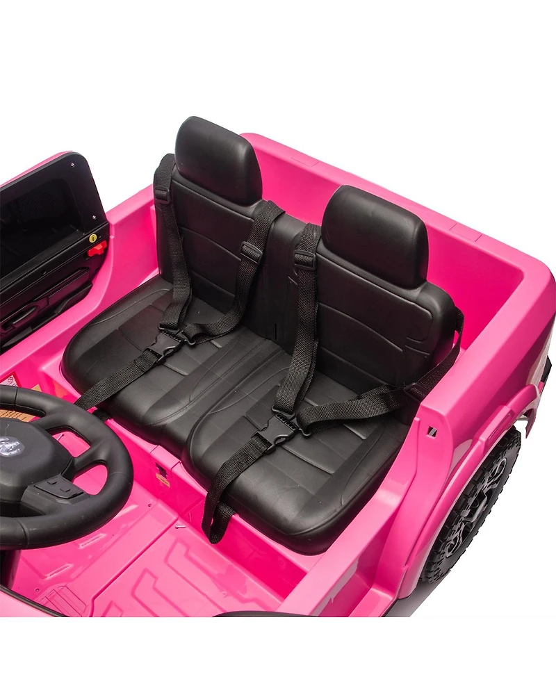 Yobtop 48" Parent Remote Control 2-Seater Ride-On Truck with Usb/MP3 Port, Ages 3-6