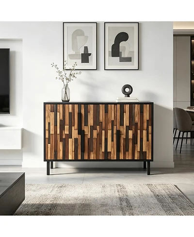 Streamdale Furniture Streamdale 47.24" Sideboard With Straight Wood Pattern