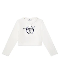 Sergio Tacchini Women's Piano Long-Sleeve Crop Crewneck Sweatshirt