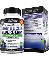 BioSchwartz Elderberry with Vitamin C and Zinc Capsules, 120 Count