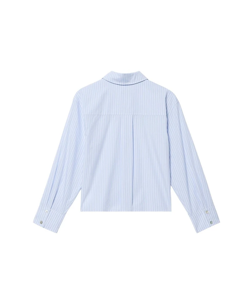 Mint Velvet Women's Long-Sleeve Stripe Embroidered Shirt