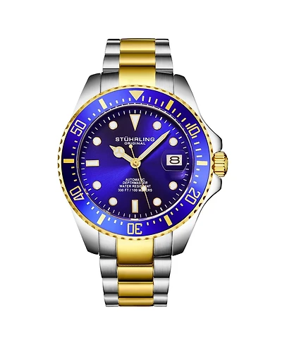 Men's Japanese Seiko NH35 Automatic Self Wind Movement Diver Watch, Stainless Steel Bracelet