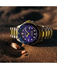 Men's Japanese Seiko NH35 Automatic Self Wind Movement Diver Watch, Stainless Steel Bracelet