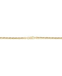 Italian Silver Solid Rope Chain Necklace in 18k Gold-Plated Sterling Silver