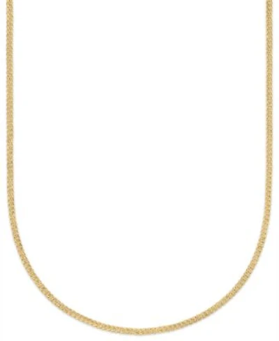 Macys Double Sided Cuban Link Chain Bracelet In 10k Yellow Gold