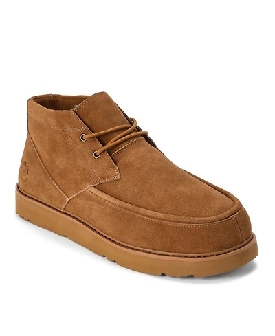 Dearfoams Men's Craft Stitch Chukka Boot Water Repellent Slippers
