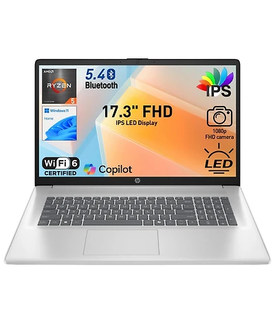 Hp Essential 17.3 inch Fhd Laptop, Amd Ryzen 5 7430U, Amd Radeon Graphics, 16GB Ram, 1TB Ssd, Wi-Fi 6, Win11 Home