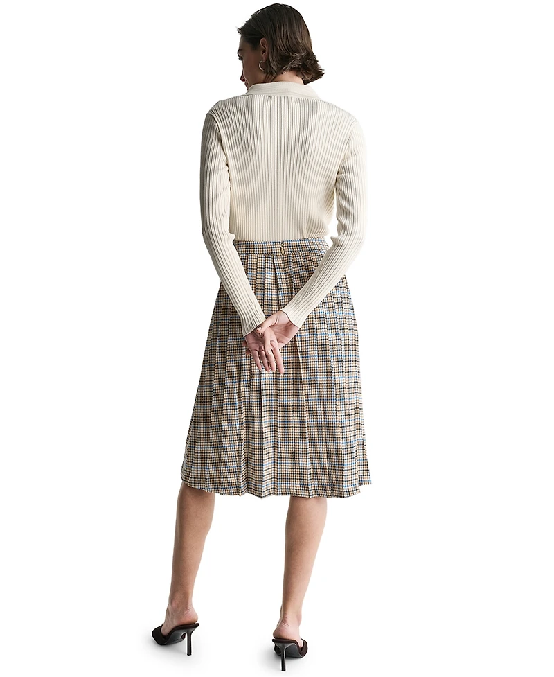 Bcbg Women's Pleated A-Line Long Midi Skirt
