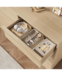 Modern 6-Drawer Chest, Large Storage Organizer for Bedroom Living Room Entryway, Sturdy Design with Smooth-Glide Drawers