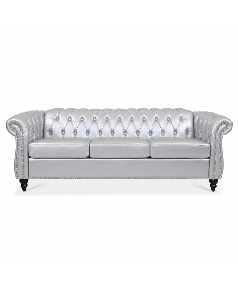 Streamdale Furniture Rolled Arm Chesterfield 3 Seater Sofa