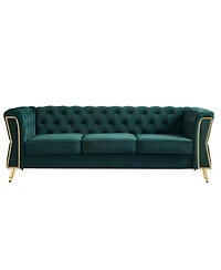 Streamdale Furniture Modern Tufted Velvet Sofa 87.4 inch for Living Room
