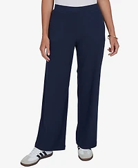 Ruby Rd. Petite Wide-Leg Pull-On Ribbed Pants