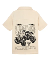 Monster Jam Toddler Boys Short Sleeve Button Down Shirt