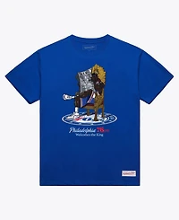 Mitchell & Ness Men's LeBron James Royal Philadelphia 76ers Caricature T-Shirt