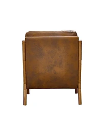 Streamdale Furniture Solid Wood Accent Chair with Foil Fabric and Memory Foam Cushion