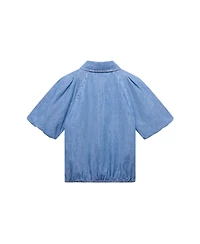 Mint Velvet Women's Denim Puff Sleeve Shirt