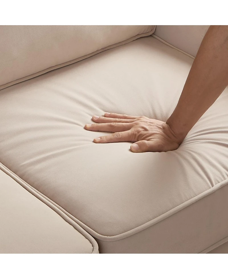 Streamdale Furniture Velvet 2-Seater Loveseat Sofa with Removable Covers
