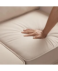 Streamdale Furniture Velvet 2-Seater Loveseat Sofa with Removable Covers