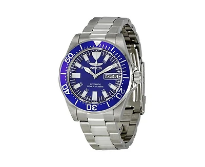 Invicta Signature 7042 Men's 40mm Automatic Watch - Blue Dial, Stainless Steel Bracelet
