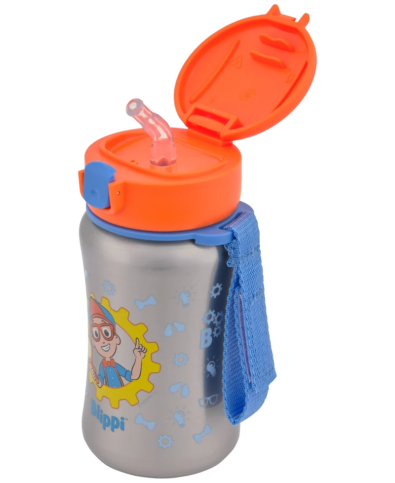 Skip Hop Kids' Blippi Stainless Steel Straw Bottle