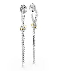 Swarovski Gold-Tone and Sterling Silver-Plated White Crystals Earrings