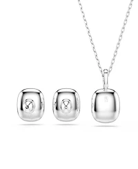 Swarovski Sterling Silver-Plated White Crystals Sets