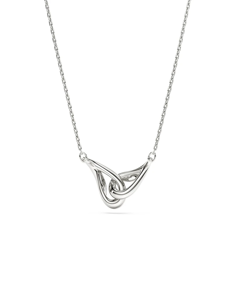 Swarovski Sterling Silver-Plated White Crystals Necklace