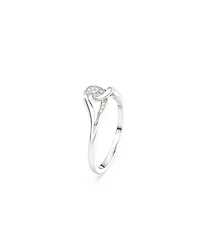 Swarovski Sterling Silver-Plated White Crystals Ring