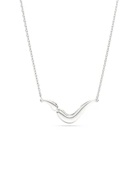 Swarovski Sterling Silver-Plated White Crystals Necklace
