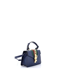 Pre-Owned Gucci Mini Sylvie Top Handle Bag Leather