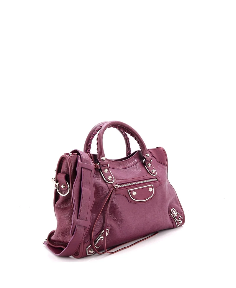 Pre-Owned Balenciaga Medium City Classic Metallic Edge Bag Leather