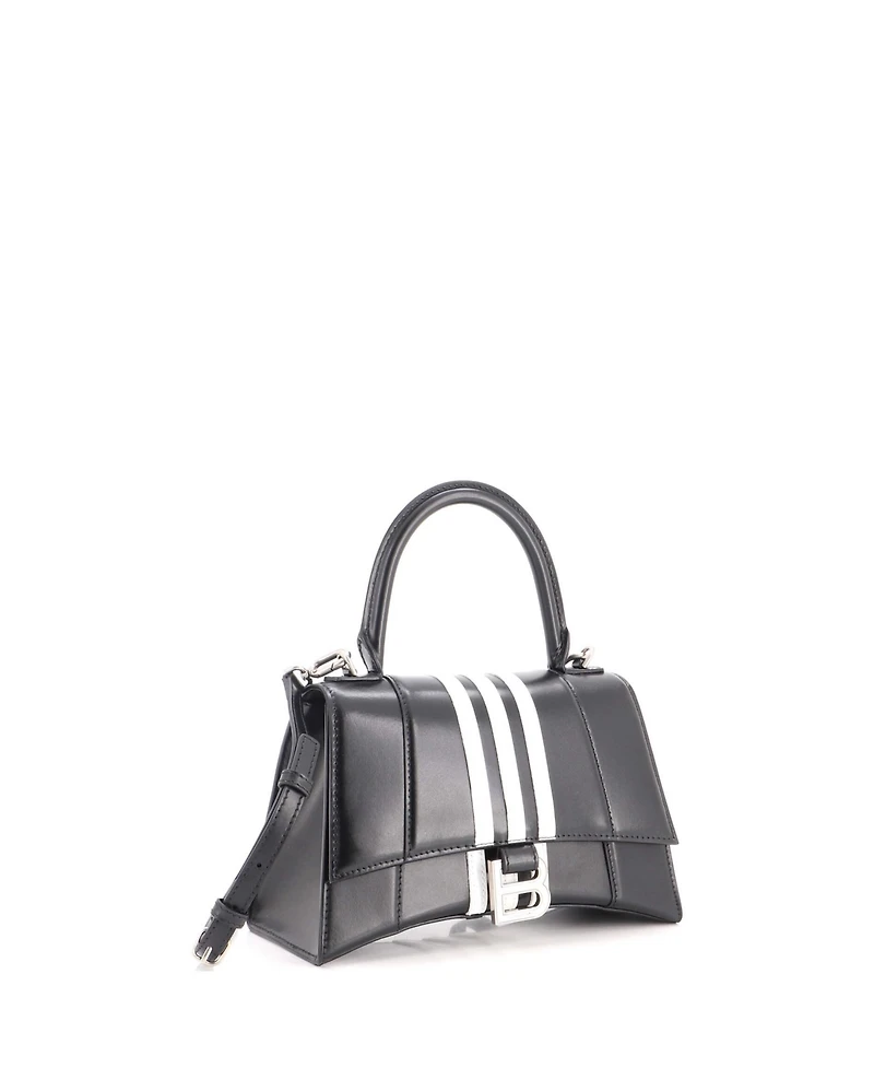 Pre-Owned Balenciaga Small x adidas Hourglass Top Handle Bag Leather