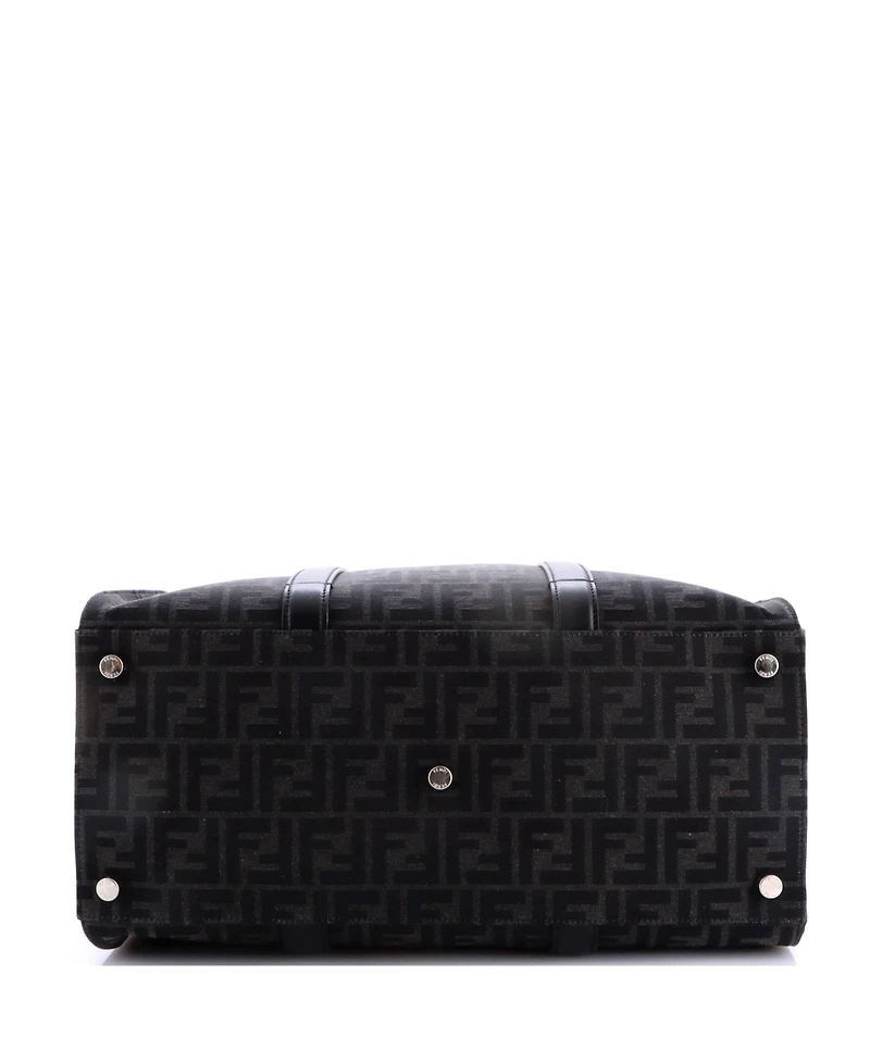 Pre-Owned Fendi Large Convertible Open Tote Zucca Jacquard Fabric and Leather