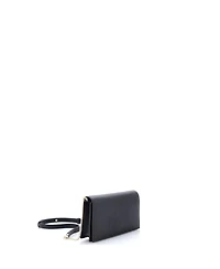 Pre-Owned Bvlgari Logo Infinitum Chain Wallet Embossed Leather