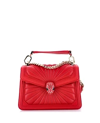 Pre-Owned Bvlgari Mini Serpenti Diamond Blast Shoulder Bag Quilted Leather