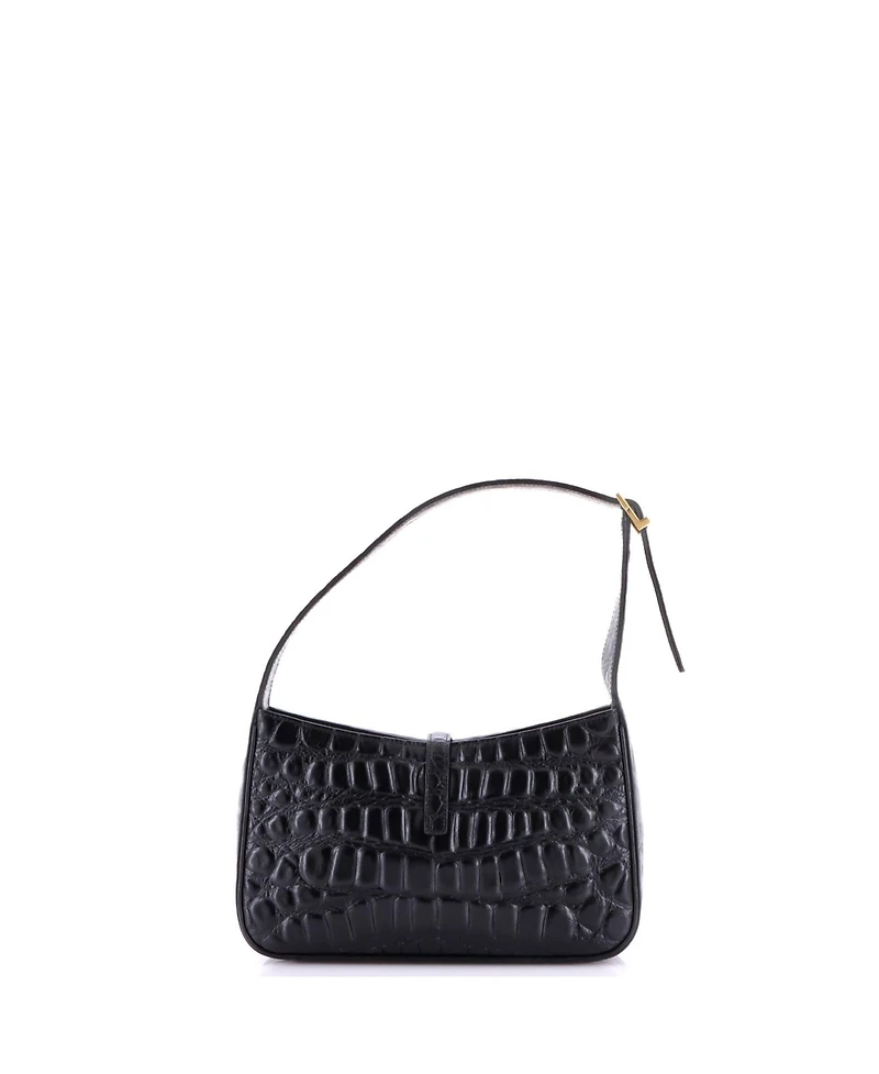 Pre-Owned Saint Laurent Small Le 5 a 7 Hobo Embossed Leather