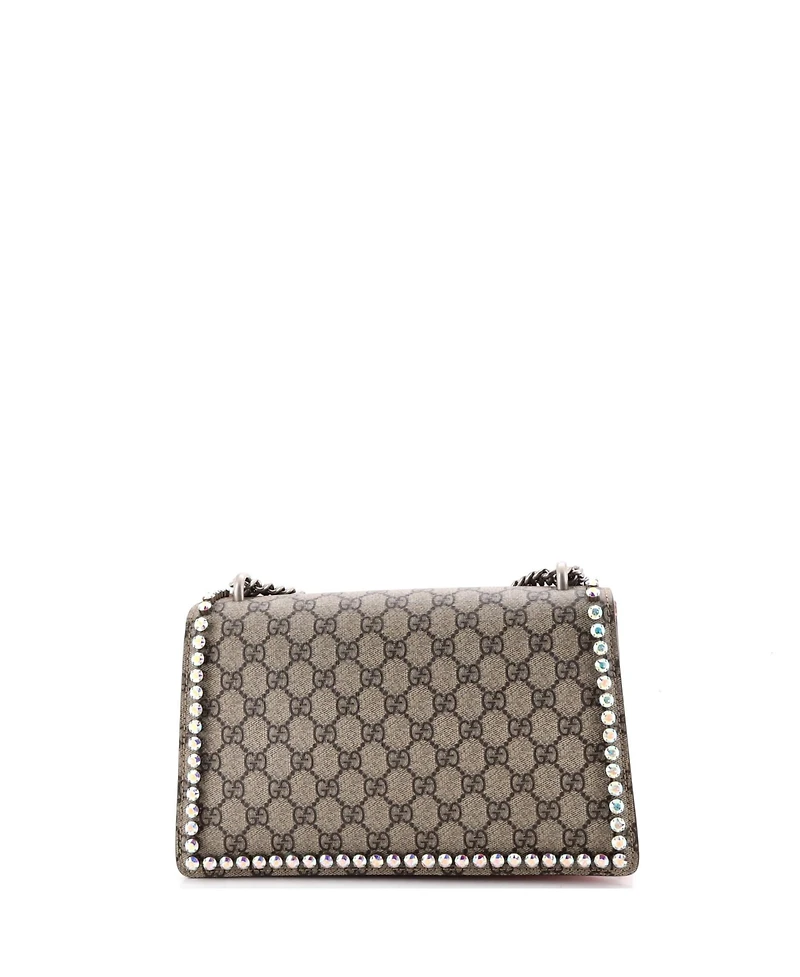 Pre-Owned Gucci Small Dionysus Bag Crystal Embellished Gg Coated Canvas