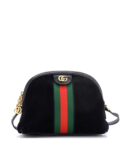 Pre-Owned Gucci Small Ophidia Dome Shoulder Bag Suede