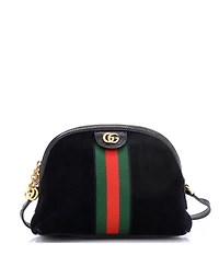 Pre-Owned Gucci Small Ophidia Dome Shoulder Bag Suede